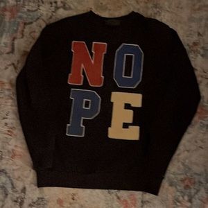 21 Men An American Brand NOPE Letters Crewneck Sweatshirt Size Small